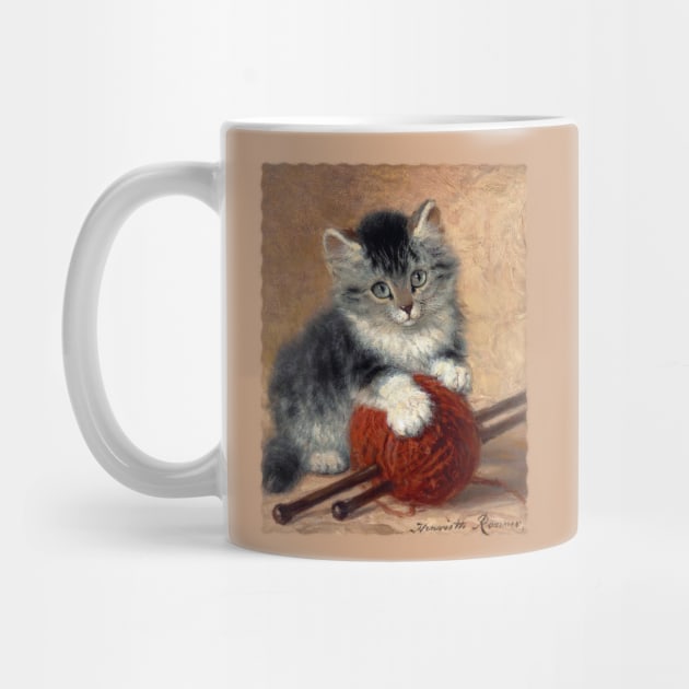 Kitten with a ball of wool by UndiscoveredWonders